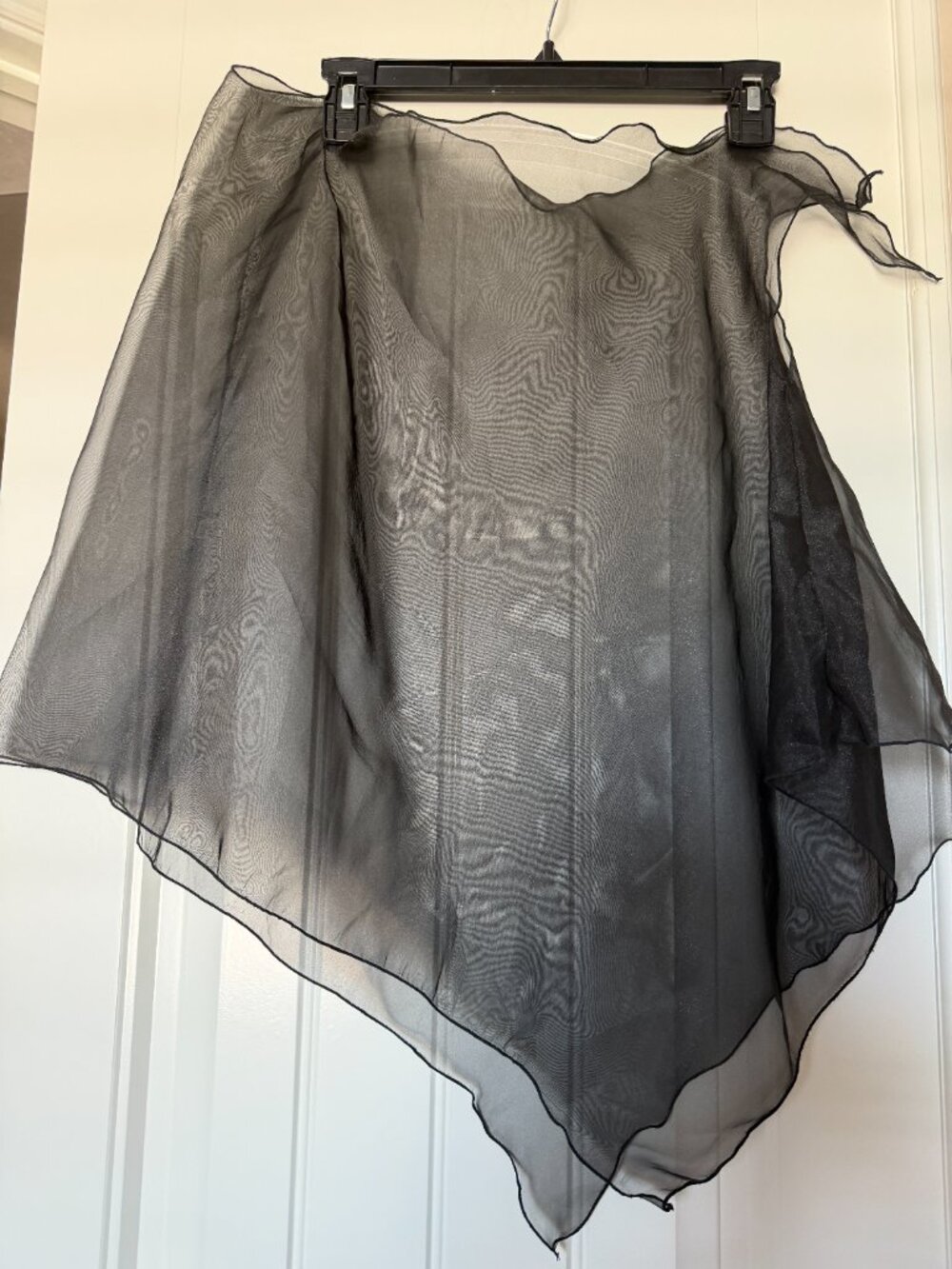 Black sheer short (19"), Sarong or cover up